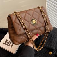 PU Leather Shoulder Bag with chain & soft surface Argyle PC