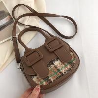 PU Leather Handbag soft surface & attached with hanging strap brown PC