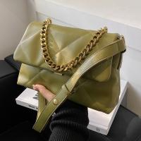 PU Leather Shoulder Bag with chain & soft surface Argyle PC