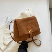 Suede Crossbody Bag large capacity & soft surface Solid PC