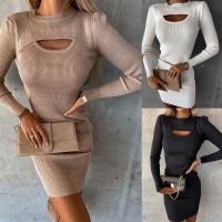 Cotton Sexy Package Hip Dresses & skinny style Solid PC
