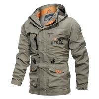 Polyamide & Polyester Men Outdoor Jacket & loose & with pocket printed letter PC