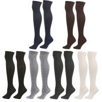Tissu mixte Chaussettes de genou de femmes Solide plus de couleurs pour le choix : Paire