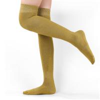 Cotton Women Knee Socks flexible & sweat absorption Solid : Pair