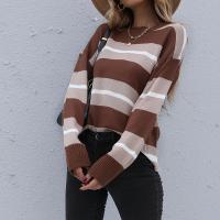 Polyester Women Sweater & loose coffee PC