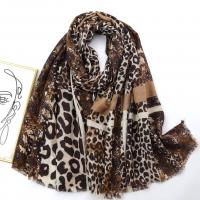 Polyester Women Scarf dustproof & thermal printed leopard PC