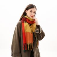 Acrylic Tassels Women Scarf thicken & thermal plaid PC