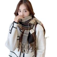 Acrylic Tassels Women Scarf thicken & thermal plaid PC