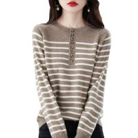 Spandex Slim Women Sweater loose striped : PC