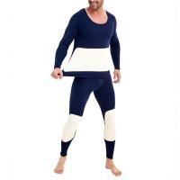 Polyester Men Winter Pajama Set & two piece & thermal Set
