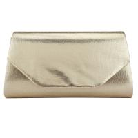 PU Leather Clutch Bag with chain gold PC