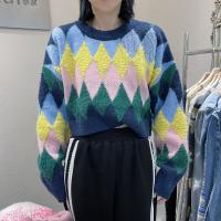 アクリル 女性のセーター ニット アーガイル 選択のためのより多くの色 : 一つ