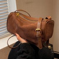 Suede Pillow Shaped Crossbody Bag soft surface PC