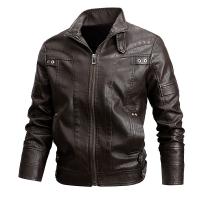 PU Leather Motorcycle Jackets fleece Solid PC