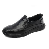 Rubber & Cowhide Low Cut Men Dress Shoes hardwearing & anti-skidding black Pair