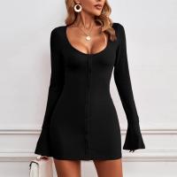 Rayon Slim Sexy Package Hip Dresses Solid PC