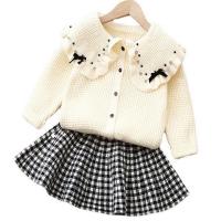 Polyester Slim Girl Clothes Set & two piece skirt & coat Set