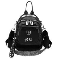 PU Leather Easy Matching Backpack soft surface number pattern PC