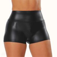 PU Leather Slim & Plus Size & High Waist Women Hot Pant Solid PC