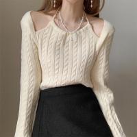 Polyester Frauen Pullover, Gestrickte, Solide,  Stück