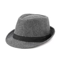 Woollen Cloth Fedora Hat thermal & for men Solid : PC