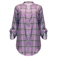 Polyester Vrouwen lange mouw Shirt Afgedrukt Plaid meer kleuren naar keuze stuk