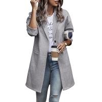 Polyester Women Coat slimming & with pocket PC