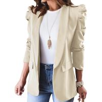 Polyester Women Suit Coat patchwork Solid PC