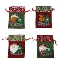 Non-Woven Fabrics Drawstring Bag christmas design Lot