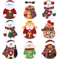 Nichtgewebte Stoffe Weihnachten Besteck Tasche, Patchwork, unterschiedliche Farbe und Muster für die Wahl, 5Pcs/Viel,  Viel