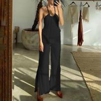 Polyester Women Casual Set & two piece Long Trousers & tank top patchwork Solid Set