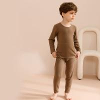 Acrylic Boy Pajama Set & two piece & thermal & unisex Pants & top Solid Set
