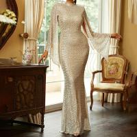 Polyester Slim Long Evening Dress Sequin PC