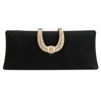 PVC & Polyester Clutch Bag soft surface & with rhinestone PC