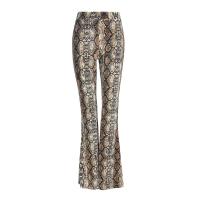 Polyester Slim & Plus Size & High Waist Women Long Trousers printed PC