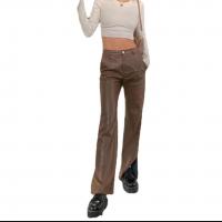 PU Leather Slim & High Waist Women Long Trousers Solid PC