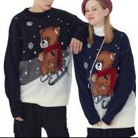 Acrylic Couple Sweater christmas design & loose knitted bears PC