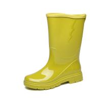 PVC Rain Boots & anti-skidding & waterproof Solid Pair