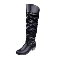 PU Leather Boots hardwearing Solid Pair