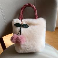 Plush Handbag with hanging ornament & attached with hanging strap Solid PC