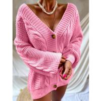 Polyester Sweater Coat loose knitted : PC