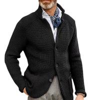 Chemical Fiber & Cotton Men Cardigan knitted Solid PC