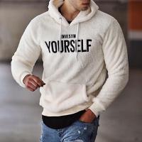 Polyester Men Sweatshirts embroidered letter PC