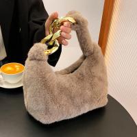 Plush Handbag with chain & soft surface Solid PC
