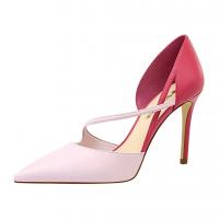 PU Leather Stiletto High-Heeled Shoes pointed toe & hollow Pair
