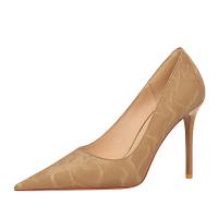 PU Leather Stiletto High-Heeled Shoes pointed toe Pair