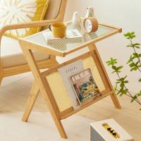 Moso Bamboo & Engineering Plastics & Glass Tea Table durable PC