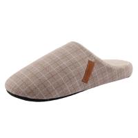 Cloth & Plush Fluffy slippers & thermal plaid Pair