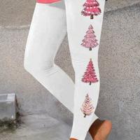 Polyester Plus Size Women Long Trousers christmas design printed PC