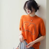 Polyester Women Sweater & loose knitted Elephant PC